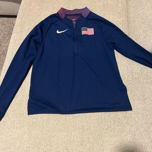 Nike USA Olympic Team 1/4 Zip Pro Elite Track Top Women’s Medium